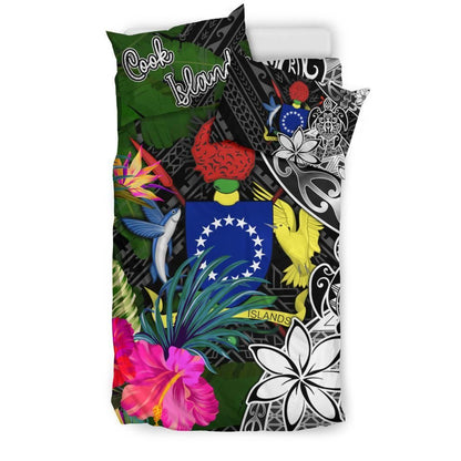 Cook Islands Bedding Set - Turtle Plumeria Banana Leaf