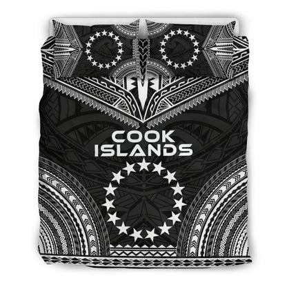 Cook Islands Polynesian Chief Duvet Cover Set - Black Version