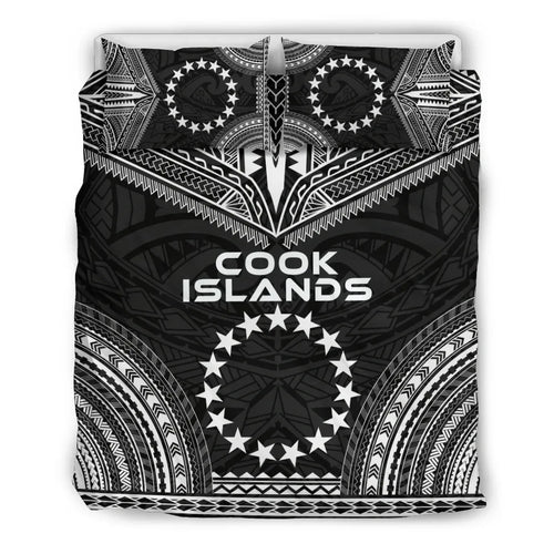 Cook Islands Polynesian Chief Duvet Cover Set - Black Version