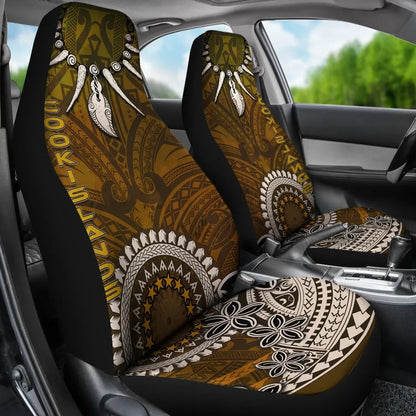 Cook Islands Car Seat Cover - Polynesian Boar Tusk