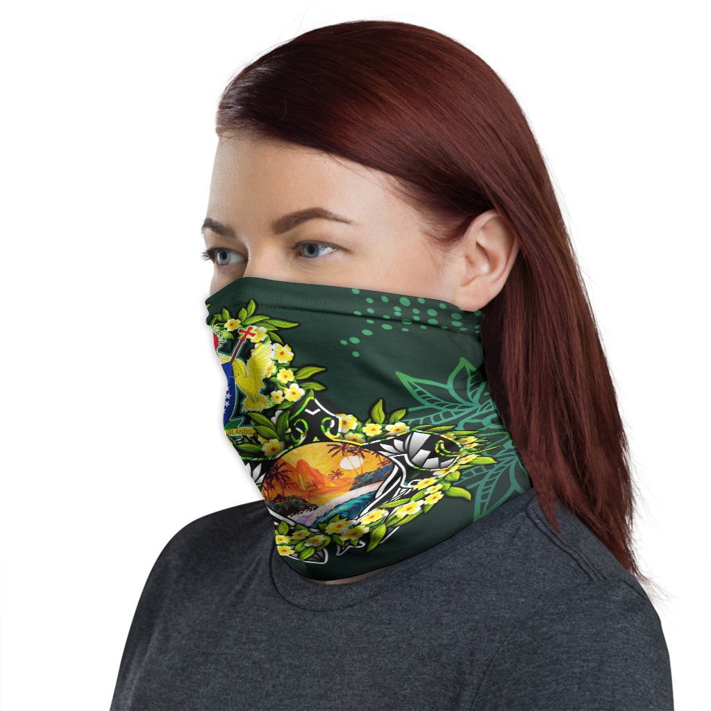 Cook Islands Crest Neck Gaiter - Ti Leaf Lei Turtle