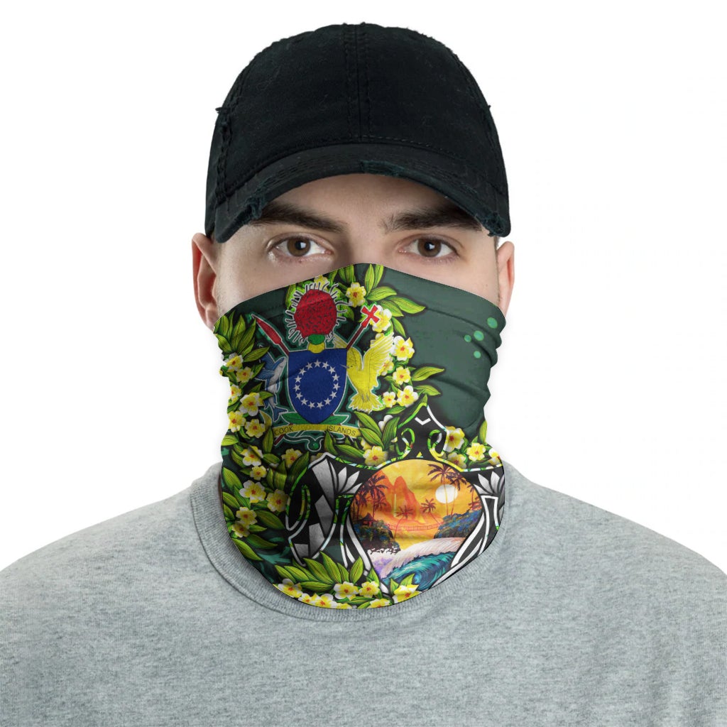 Cook Islands Crest Neck Gaiter - Ti Leaf Lei Turtle