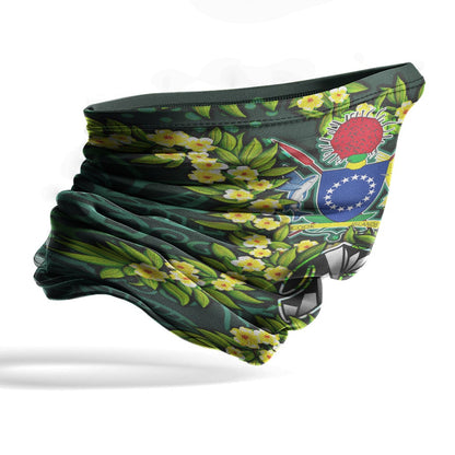 Cook Islands Crest Neck Gaiter - Ti Leaf Lei Turtle