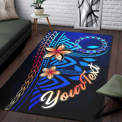 Cook Islandss Custom Personalised Area Rug - Vintage Tribal Mountain