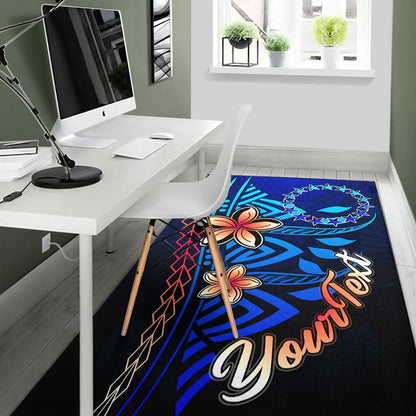 Cook Islandss Custom Personalised Area Rug - Vintage Tribal Mountain
