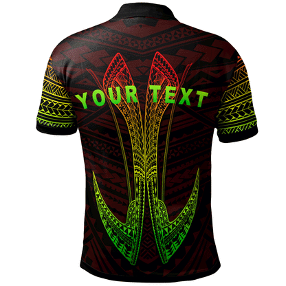Cook Islands Custom Personalised Polo Shirt - Fish Hook Ver2