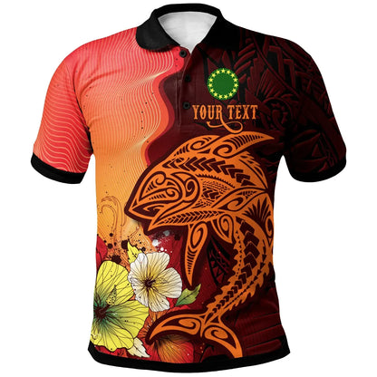 Cook Islands Custom Personalised Polo Shirt- Tribal Tuna Fish