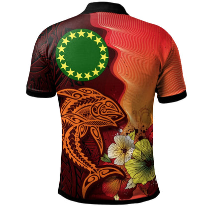 Cook Islands Custom Personalised Polo Shirt- Tribal Tuna Fish