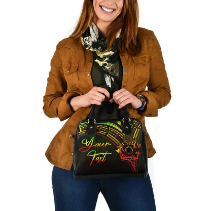 Cook Islands Custom Personalised Shoulder Handbag - Cross Style Reggae Color
