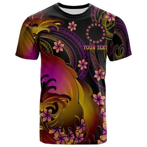 Cook Islands Custom Personalised T-shirt - Cook Islands in wave