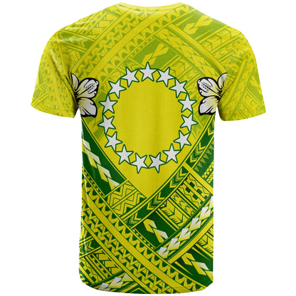 Cook Islands Custom Personalised T-Shirts - Cook Islands Flag Camisole Hibiscus Style