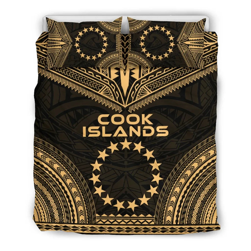Cook Islands Polynesian Chief Duvet Cover Set - Gold Version