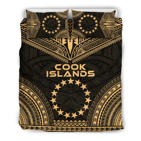 Cook Islands Polynesian Chief Duvet Cover Set - Gold Version
