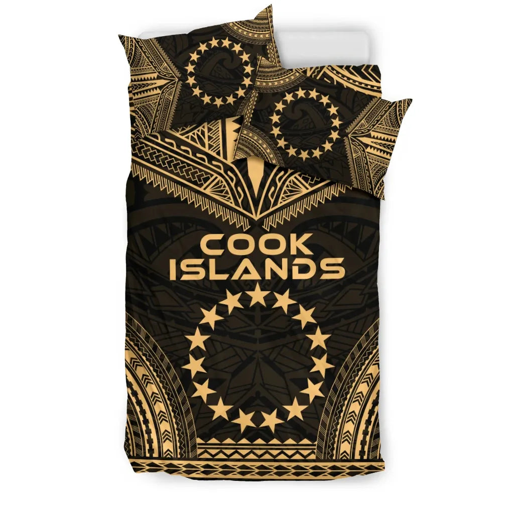 Cook Islands Polynesian Chief Duvet Cover Set - Gold Version