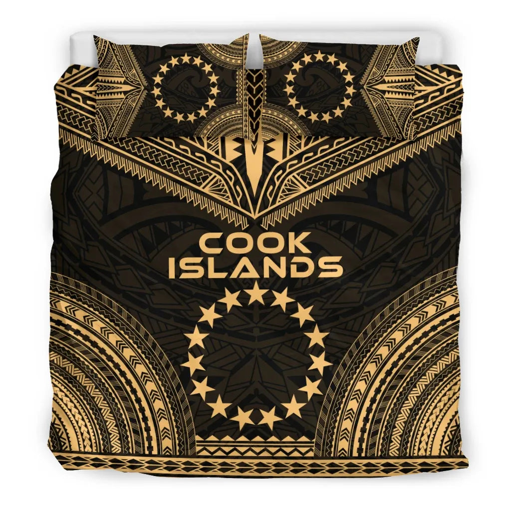 Cook Islands Polynesian Chief Duvet Cover Set - Gold Version