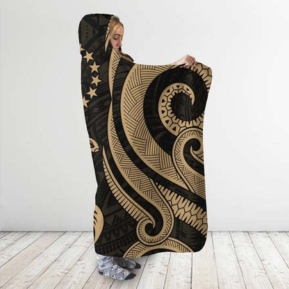 Cook Islands Hooded Blanket - Gold Tentacle Turtle