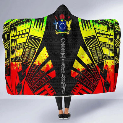 Cook Islands Hooded Blanket - Polynesian Tattoo Reggae