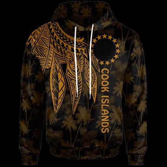 Cook Islands Hoodie - Polynesian Wings (Golden)