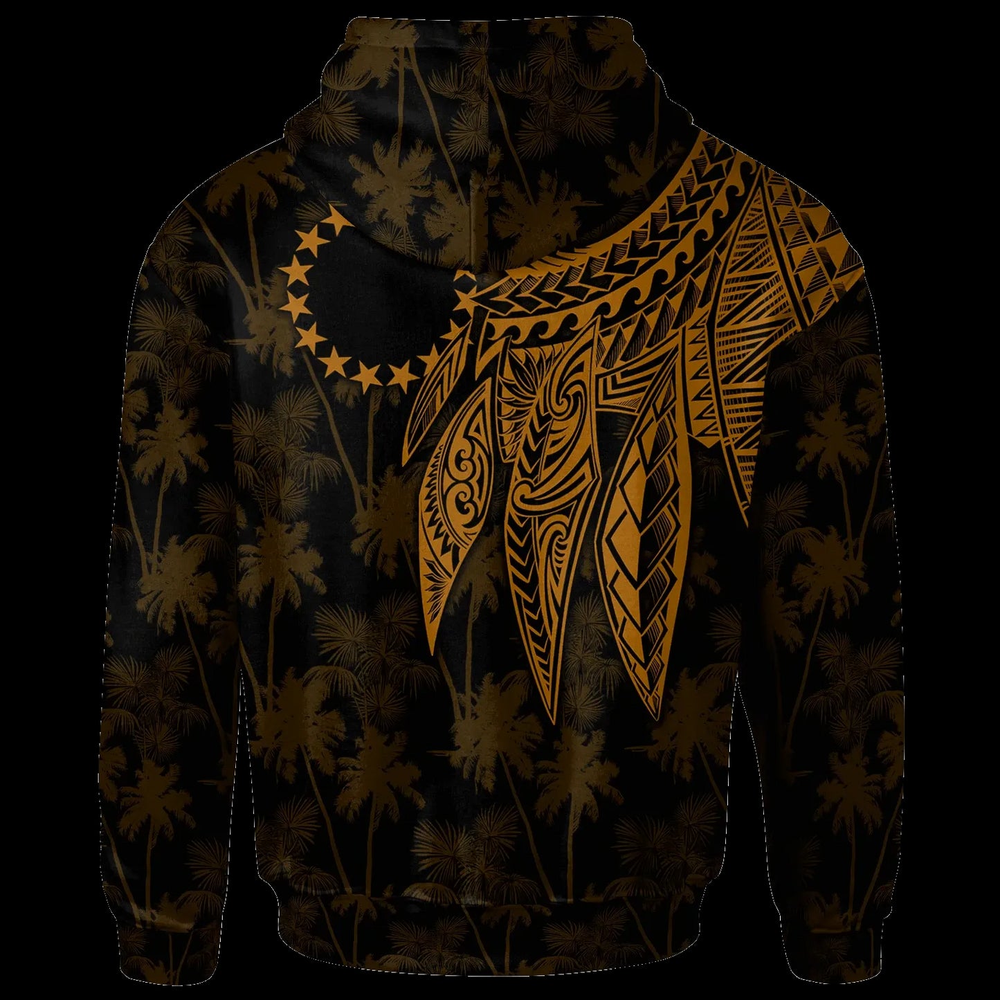 Cook Islands Hoodie - Polynesian Wings (Golden)