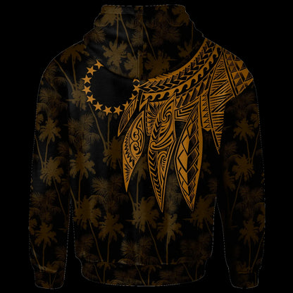 Cook Islands Hoodie - Polynesian Wings (Golden)