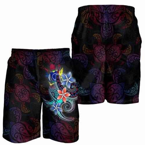 Cook Islands Men Shorts - Plumeria Flowers Style