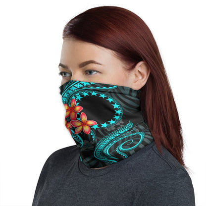 Cook Islands Neck Gaiter - Plumeria Turquoise