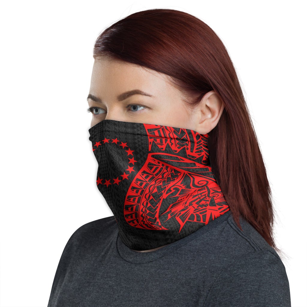 Cook Islands Neck Gaiter - Polynesian Pattern Red