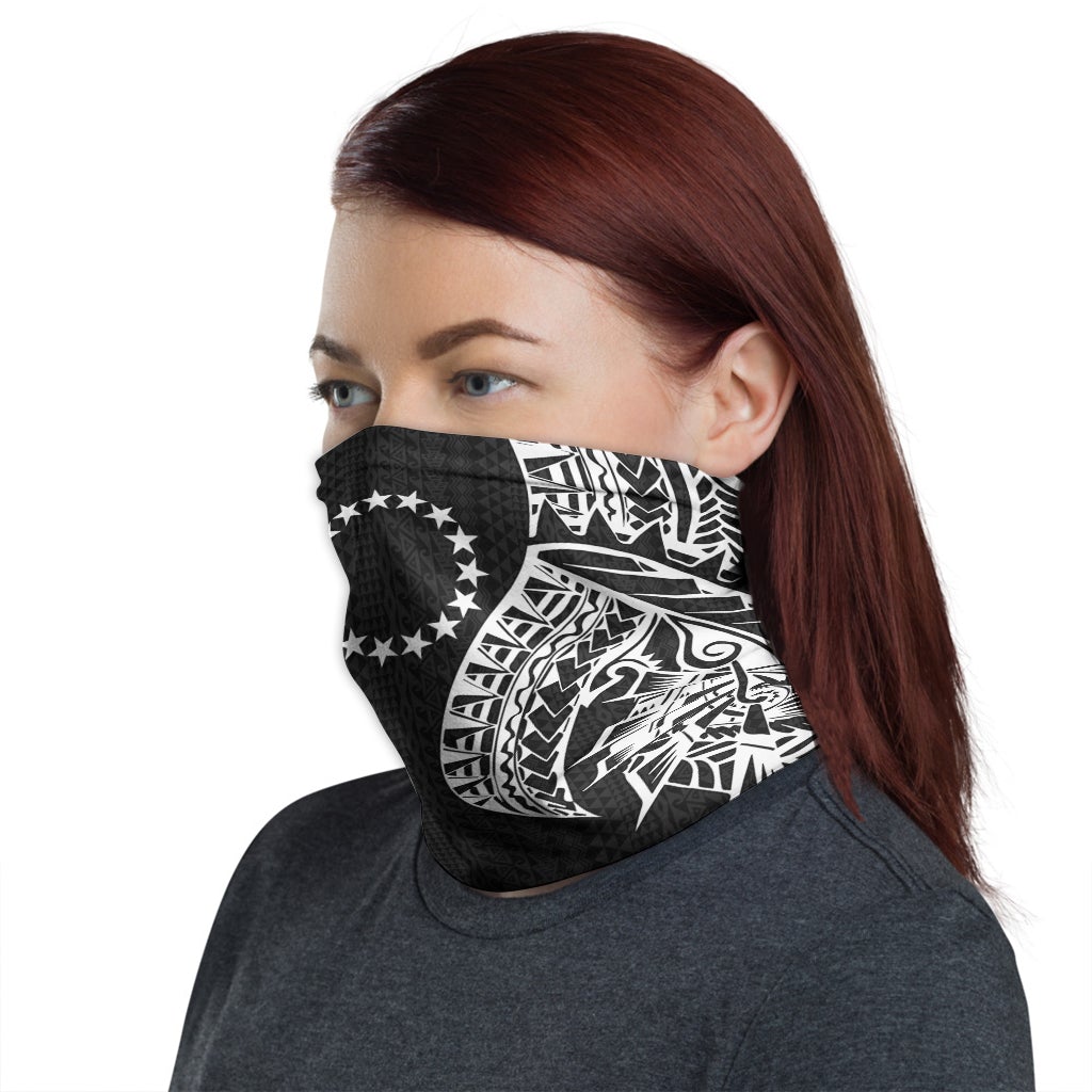 Cook Islands Neck Gaiter - Polynesian Pattern White