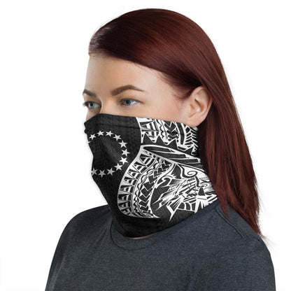Cook Islands Neck Gaiter - Polynesian Pattern White