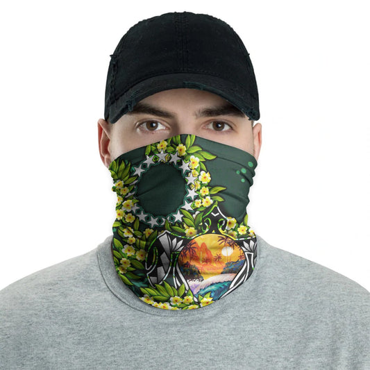 Cook Islands Neck Gaiter - Ti Leaf Lei Turtle