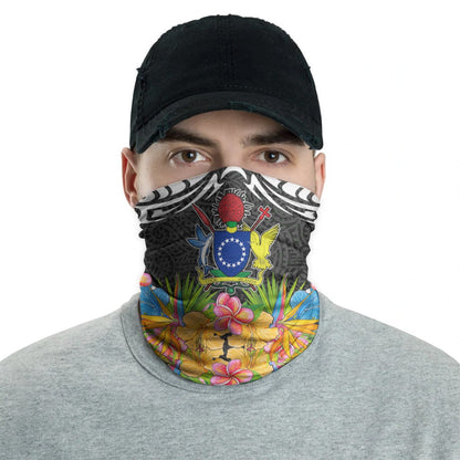 Cook islands Neck Gaiter - Tribal Floral Pattern