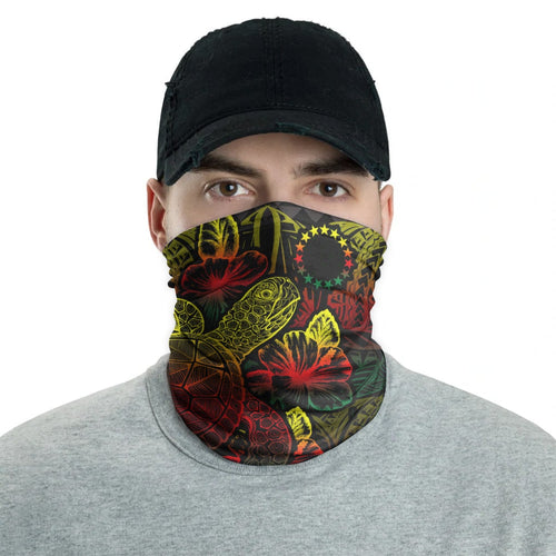 Cook Islands Neck Gaiter - Turtle Hibiscus Reggae