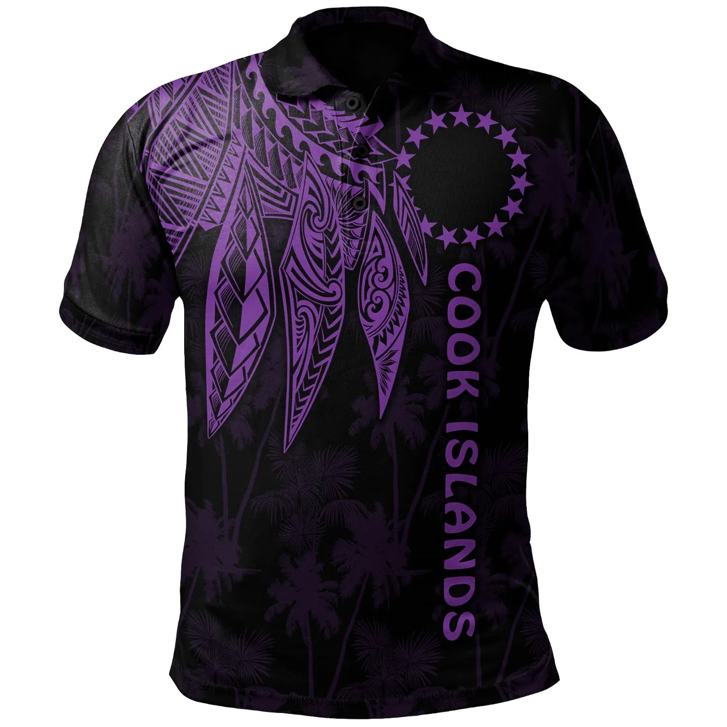 Cook Islands Polo - Polynesian Wings (Purple)