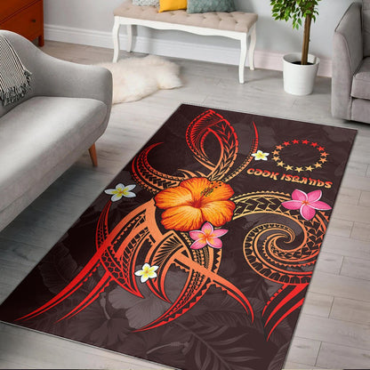 Cook Islandss Polynesian Area Rug - Legend of Cook Islandss (Red)