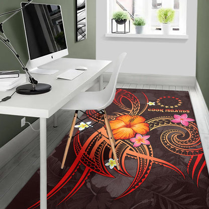 Cook Islandss Polynesian Area Rug - Legend of Cook Islandss (Red)