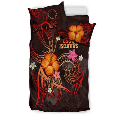 Cook Islands Polynesian Bedding Set - Legend Of Cook Islands (Red)