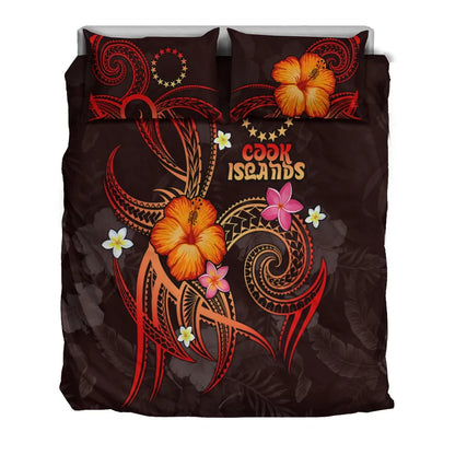 Cook Islands Polynesian Bedding Set - Legend Of Cook Islands (Red)