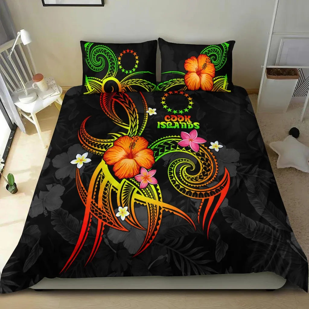 Cook Islands Polynesian Bedding Set - Legend Of Cook Islands (Reggae)