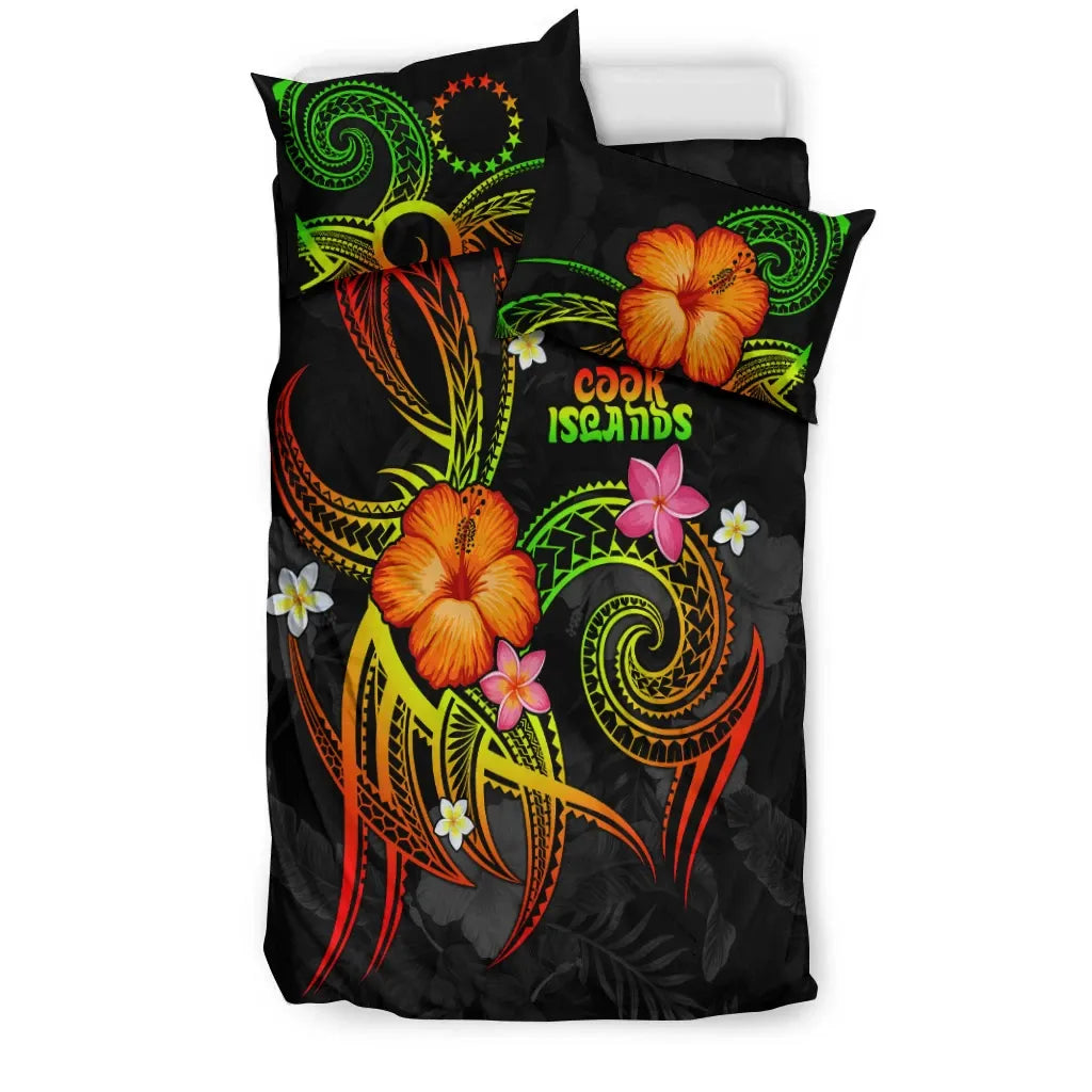 Cook Islands Polynesian Bedding Set - Legend Of Cook Islands (Reggae)