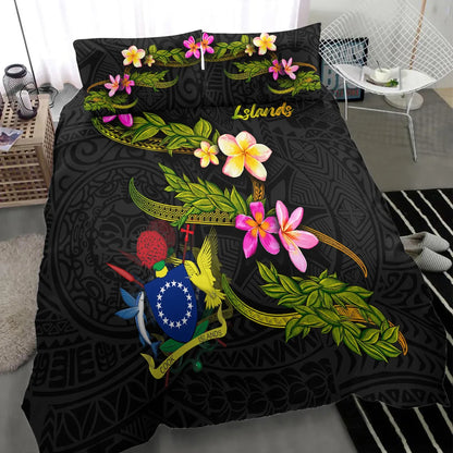 Cook Islands Polynesian Bedding Set - Plumeria Tribal