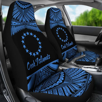 Cook Islands Polynesian Car Seat Covers - Pride Blue Version