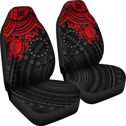 Cook Islands Car Seat Covers - Cook Islands Flag Red Turtle