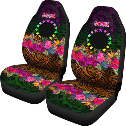 Cook Islands Polynesian Car Seat Covers - Summer Hibiscus