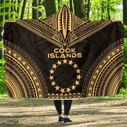 Cook Islands Polynesian Chief Hooded Blanket - Gold Version