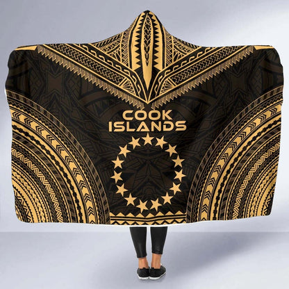 Cook Islands Polynesian Chief Hooded Blanket - Gold Version