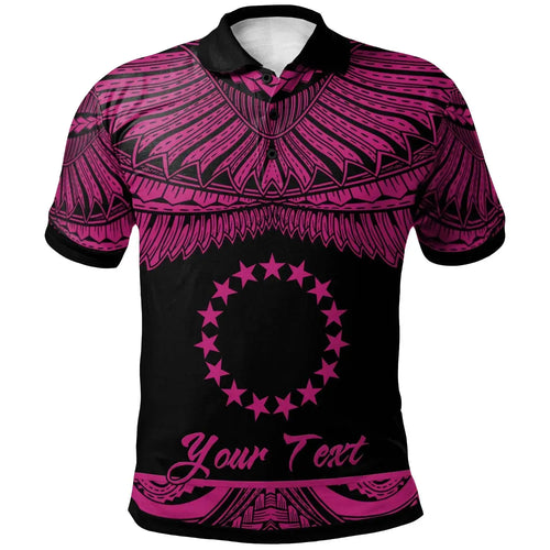 Cook Islands Polynesian Custom Personalised Polo Shirt - Poly Tattoo Pink Version