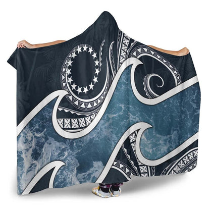 Cook Islands Polynesian Hooded Blanket - Ocean Style