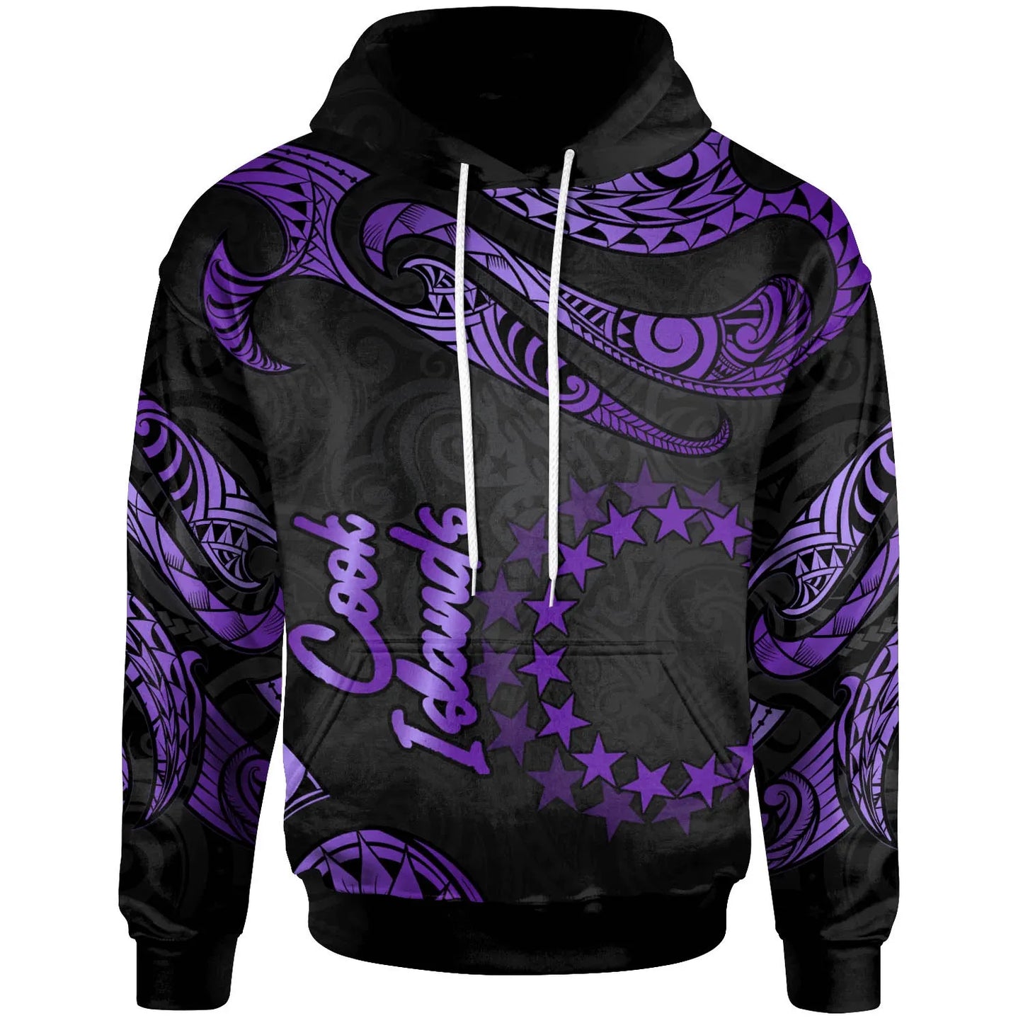 Cook Islands Polynesian Hoodie - Poly Tattoo Purple Version