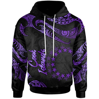 Cook Islands Polynesian Hoodie - Poly Tattoo Purple Version