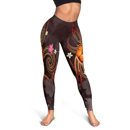 Cook Islands Polynesian Legging - Legend of Cook Islands (Red)